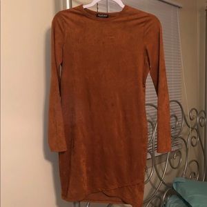 Faux suede kylie jenner dress